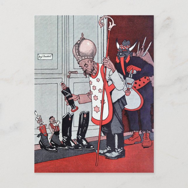 Cartão postal Vintage Krampus (Frente)