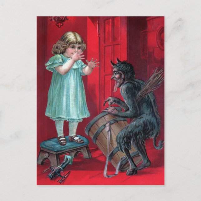 Cartão postal Vintage Krampus (Frente)
