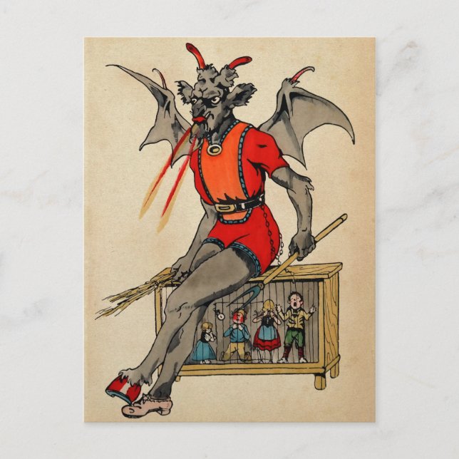 Cartão postal Vintage Krampus (Frente)