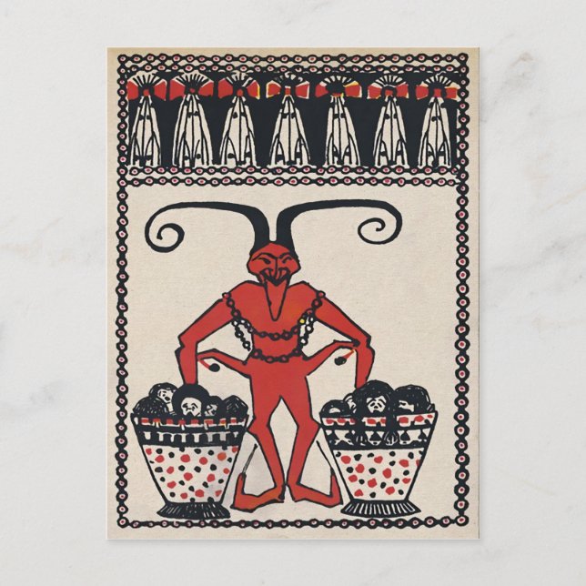 Cartão postal Vintage Krampus (Frente)