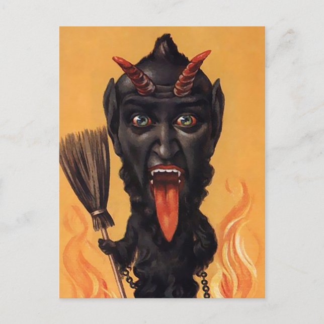 Cartão postal Vintage Krampus Devil (Frente)