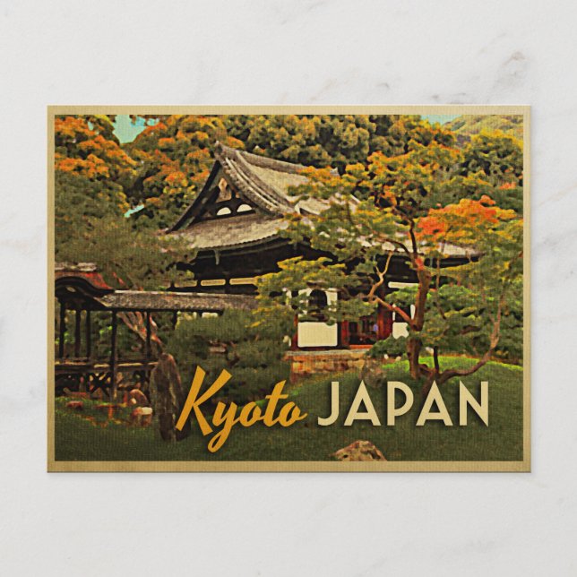 Cartão Postal Vintage Kyoto Japão (Frente)