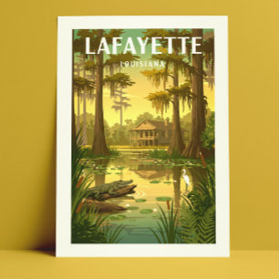 Cartão Postal Vintage Lafayette Louisiana