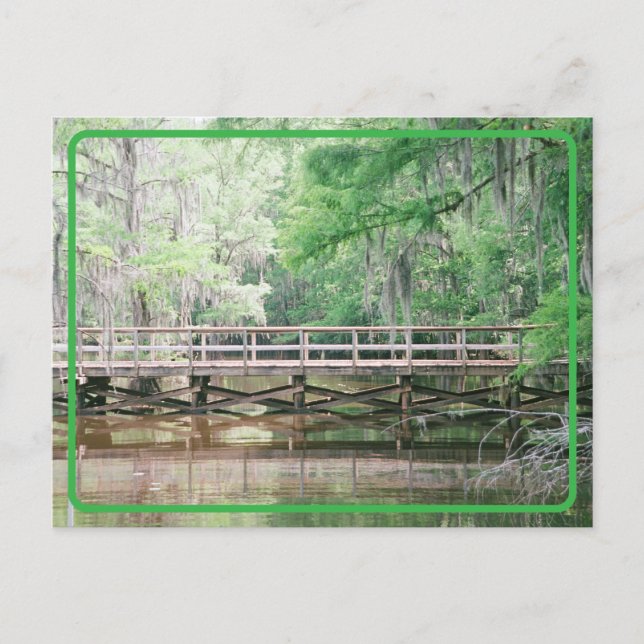 Cartão postal Vintage Lake Bridge (Frente)