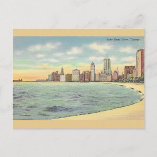 Cartão postal Vintage Lake Shore Drive Chicago