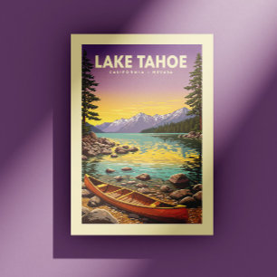 Cartão Postal Vintage Lake Tahoe California Nevada