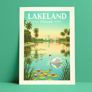 Cartão Postal Vintage Lakeland Florida