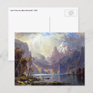 Cartão Postal Vintage Landscape, Lake Tahoe, por Albert Bierstad