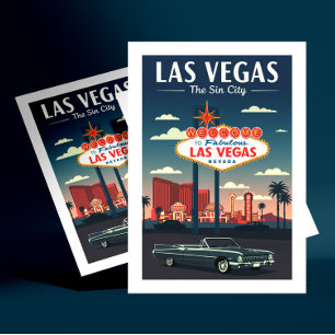 Cartão Postal Vintage Las Vegas
