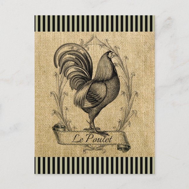 Cartão Postal Vintage Le Poulet (Frente)