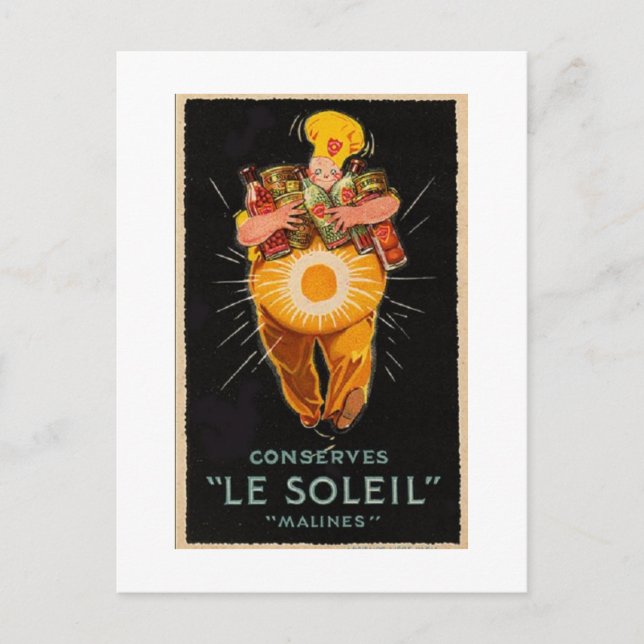 Cartão postal Vintage Le Soleil (Frente)