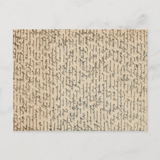 Cartão Postal Vintage - Letra manuscrita