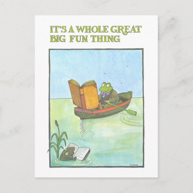 Cartão Postal Vintage Library Reading Poster (Frente)