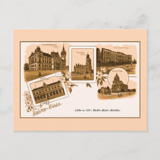 Cartão Postal Vintage litho Gruss aus Bielitz-Biala