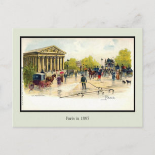 Cartão Postal Vintage lito Paris em 1897 1 de 6