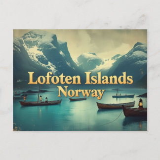 Cartão Postal Vintage Lofoten Magic