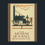 Cartão Postal Vintage London British Science Viagem<br><div class="desc">Qualquer um adoraria receber este viagem britânico vintage,  com um retrô anunciado para o museu de ciência em Londres,  Inglaterra!</div>