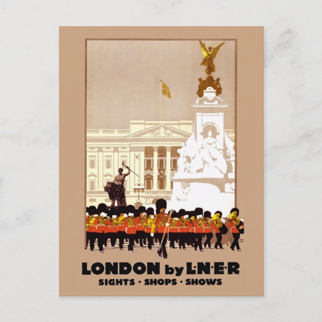 Cartão Postal Vintage London England por RailViagem (Frente)