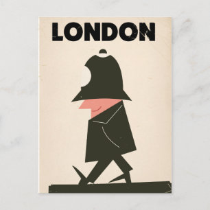 Cartão Postal Vintage London Policial poster de viagens