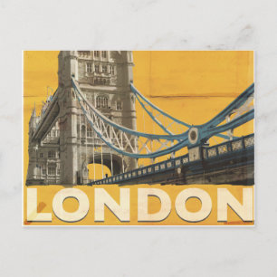 Cartão Postal Vintage London Poster