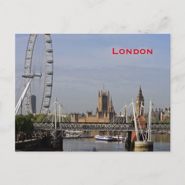 Cartão Postal Vintage London Viagem Turismo (Frente)