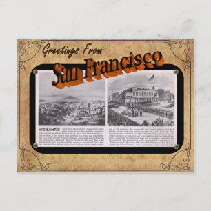 Cartão Postal Vintage Look San Francisco Posta Card