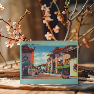 Cartão Postal Vintage Los Angeles Chinatown