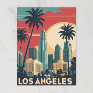 Cartão Postal Vintage Los Angeles Viagem