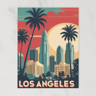 Cartão Postal Vintage Los Angeles Viagem