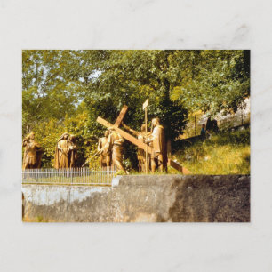 Cartão Postal Vintage Lourdes, Estações da Cruz