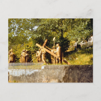 Cartão Postal Vintage Lourdes, Estações da Cruz