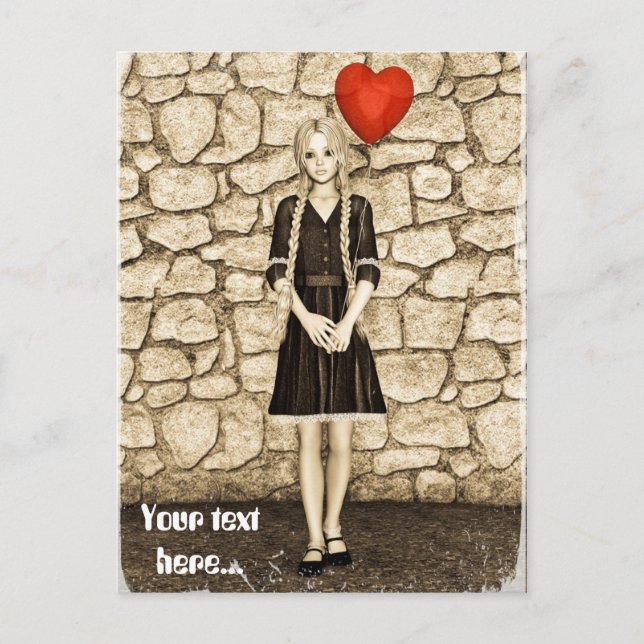 Cartão Postal Vintage Love (Frente)