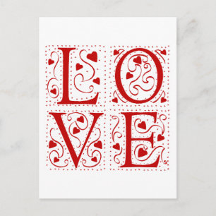 Cartão Postal Vintage Love