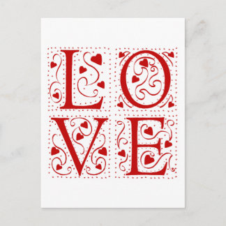 Cartão Postal Vintage Love