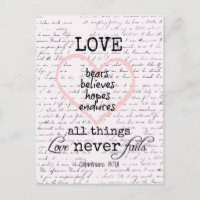 Vintage Love Bíblia Verse