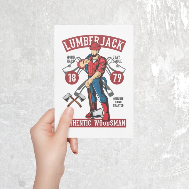 Cartão postal Vintage Lumberjack (vintage lumberjack postcard)
