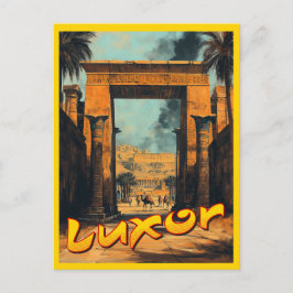 Cartão Postal Vintage Luxor - Elegância Egípcia Eterno