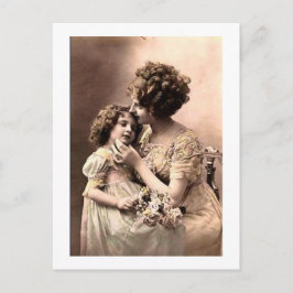 Cartão Postal Vintage Mãe e Filho