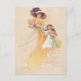 Cartão Postal Vintage Mãe e Filho