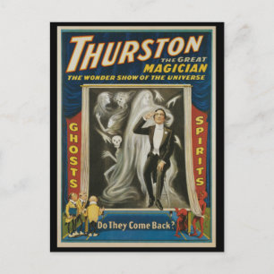 Cartão Postal Vintage Magic Poster, Thurston, The Excelente Magg