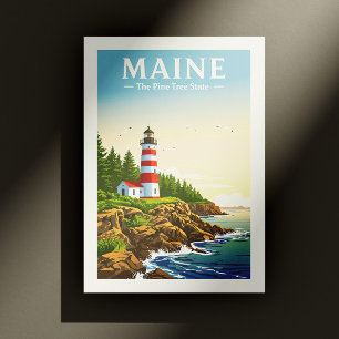 Cartão Postal Vintage Maine