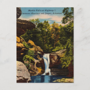 Cartão Postal Vintage Marble Falls Harrison, Jasper, Arkansas