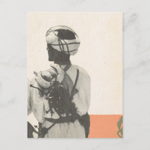 Cartão Postal Vintage Marrakesh, Maroc, guarda ARab