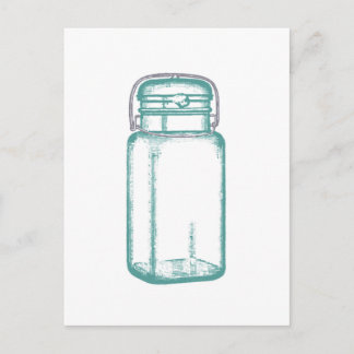 Cartão Postal Vintage Mason Jar