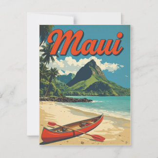 Cartão Postal Vintage Maui Hawaii Viagem