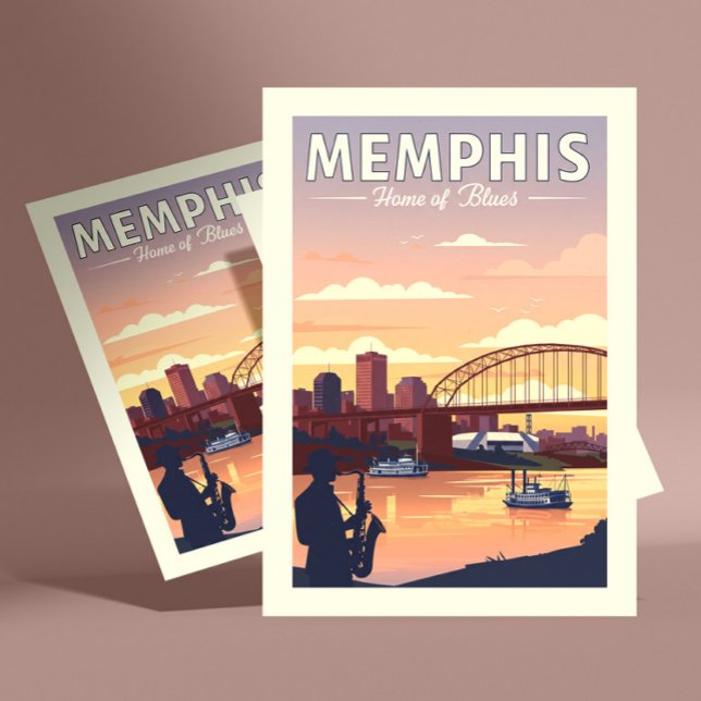 Cartão Postal Vintage Memphis (Criador carregado)