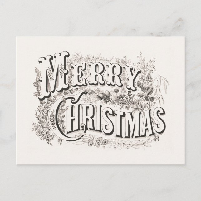 CARTÃO POSTAL: VINTAGE MERRISTMAS (Frente)