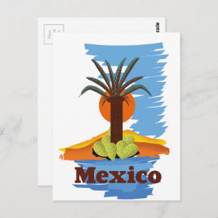 Cartão Postal Vintage mexican Palm
