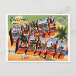 Cartão postal Vintage Miami Beach