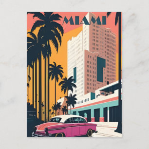 Cartão Postal Vintage Miami Florida Estados Unidos da américa